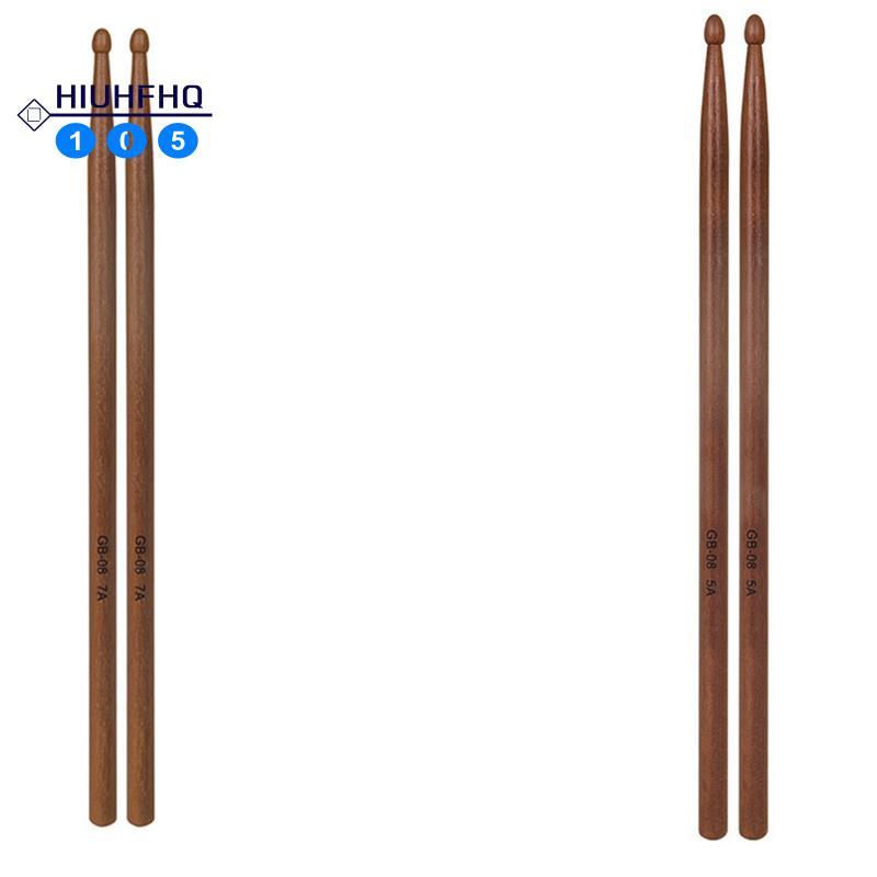 Hiuhfhq106Drum Sticks Mahogany Jazz Drum Sticks Drumsticks เด็กเริ่มต้นกลองขนาดเล็ก Drumsticks