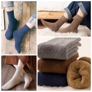 🌈 ถุงเท้า ขนแกะ กันหนาว Wool Sock รองส้นเท้า รองช้ำ ผ้าหนานุ่ม ลดแรงกระแทก แก้ปวดส้นเท้า ฝ่าเท้า เบาสบาย เพื่อสุขภาพ 🌈