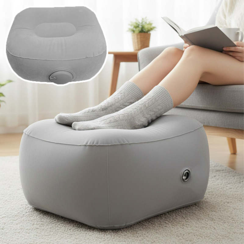 Creative Press Type Inflatable Seat Cushion Footrest Pillow - Outdoor Travel Easy Carrying หนา Chair Pad