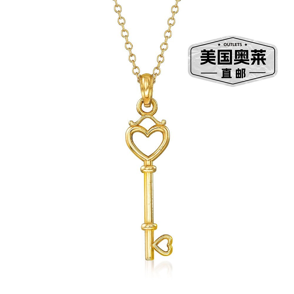 Ross-Simons สร้อยคอหัวใจสีเหลืองทอง 14 kt ขนาด 16 นิ้ว