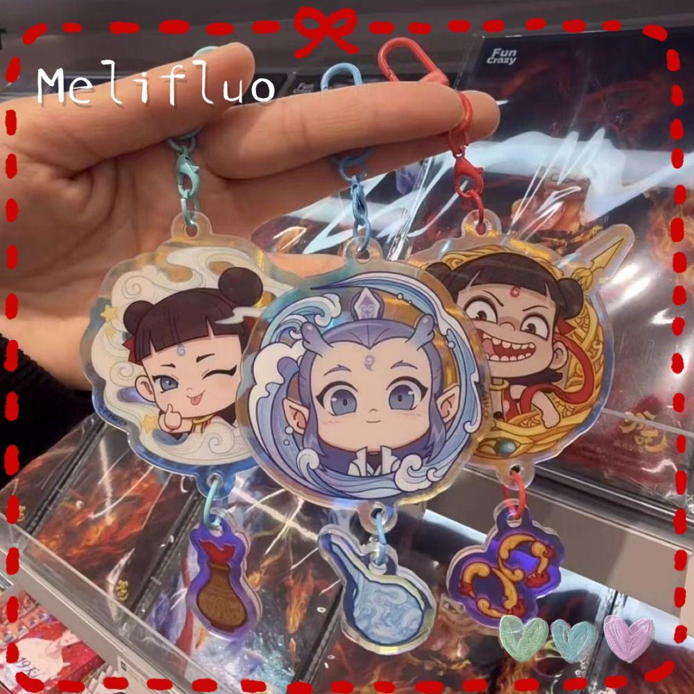 พวงกุญแจ MELIFLUO Nezha 2, Nezha 2: The Demon Childrens Sea Rebellion Bag Accessories Cartoon Nezha 