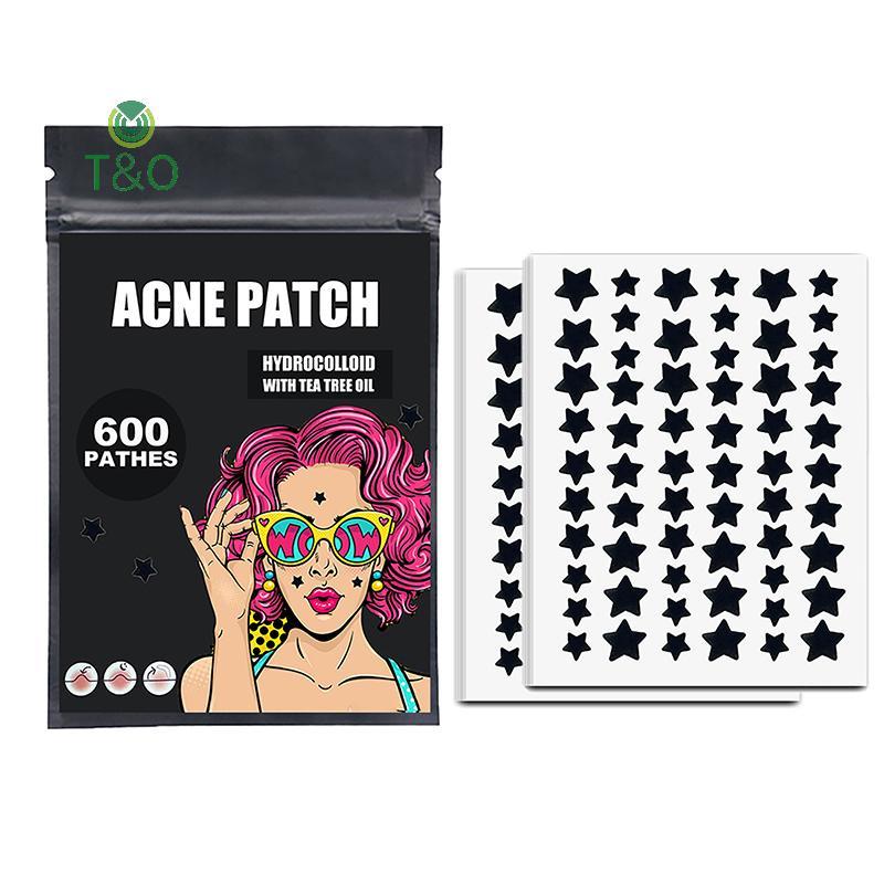 T&O 300/600/1200 ชิ้น/เซ็ต Star Pimple Patch สิวที่มีสีสันที่มองไม่เห็น Skin Care สติกเกอร์คอนซีลเลอ