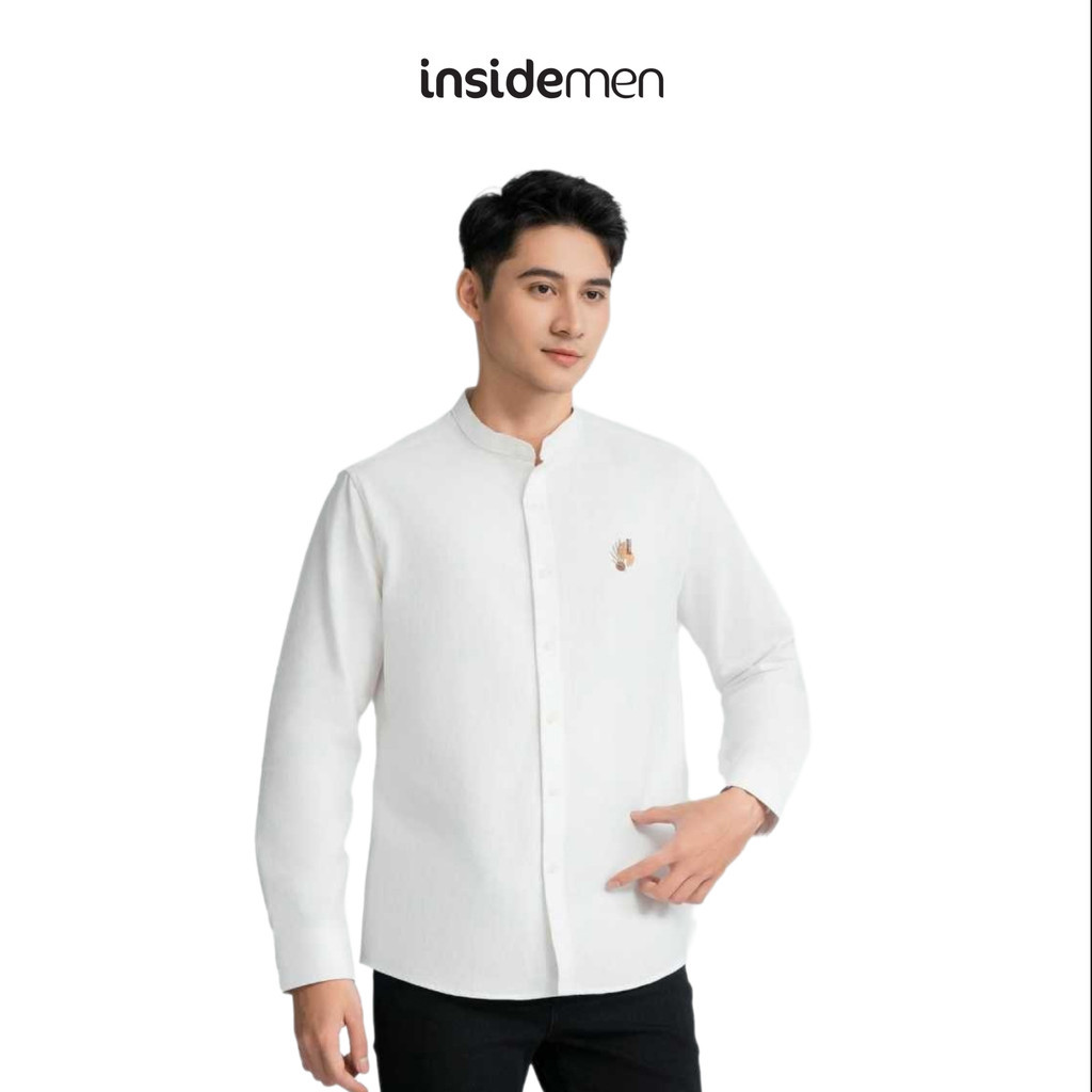 INSIDEMEN เสื้อคอเต่าแขนยาวผู้ชาย Cotton Regular Fit ILS0910Z