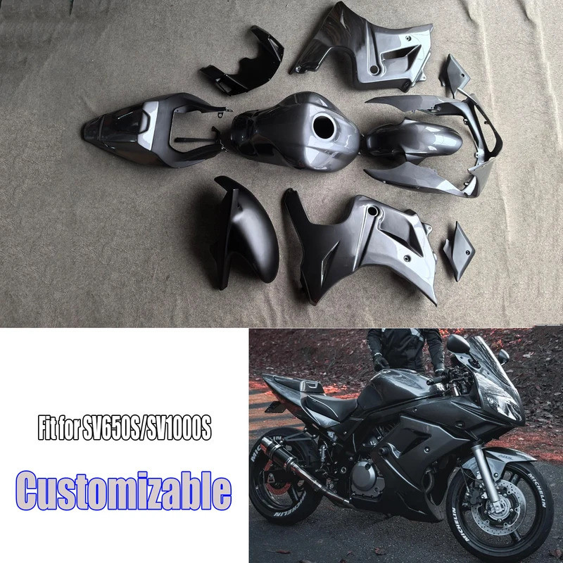 รถจักรยานยนต์ปรับแต่ง Bodywork Fit สําหรับ 2003 - 2011 SV650 SV650S SV1000 SV1000S Fairing ชุดชุดแผง