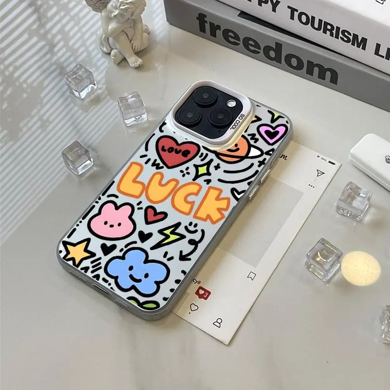 SAMSUNG SamsungกรณีHp Doodle Luck CoolสําหรับSamsung A07 A17 A26 A56 A15 A16 A14 A04E A05S A13 A12 3