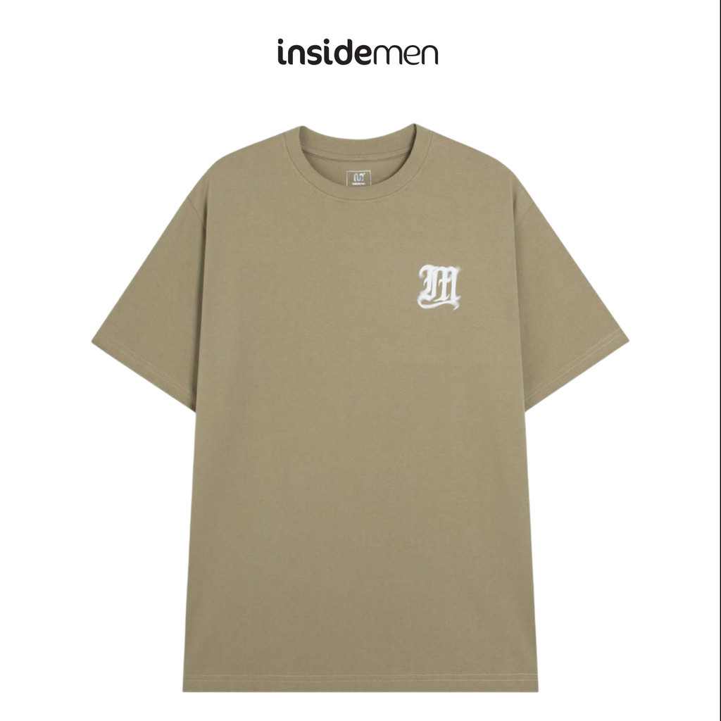 INSIDEMEN - เสื้อยืด unisex สําหรับผู้ชายและผู้หญิงแขนสั้น ผ้าคอตตอน 100% หลากสี ITS092S3
