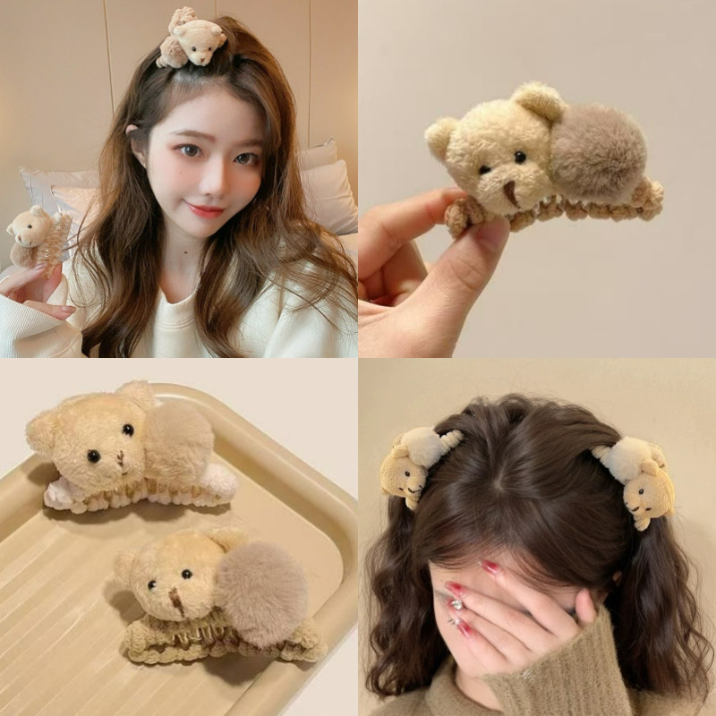 กิ๊บตุ๊กตาหมีและฉลาม แบบแฟชั่น สำหรับผูกผม ของตกแต่งผมสำหรับผู้หญิง
