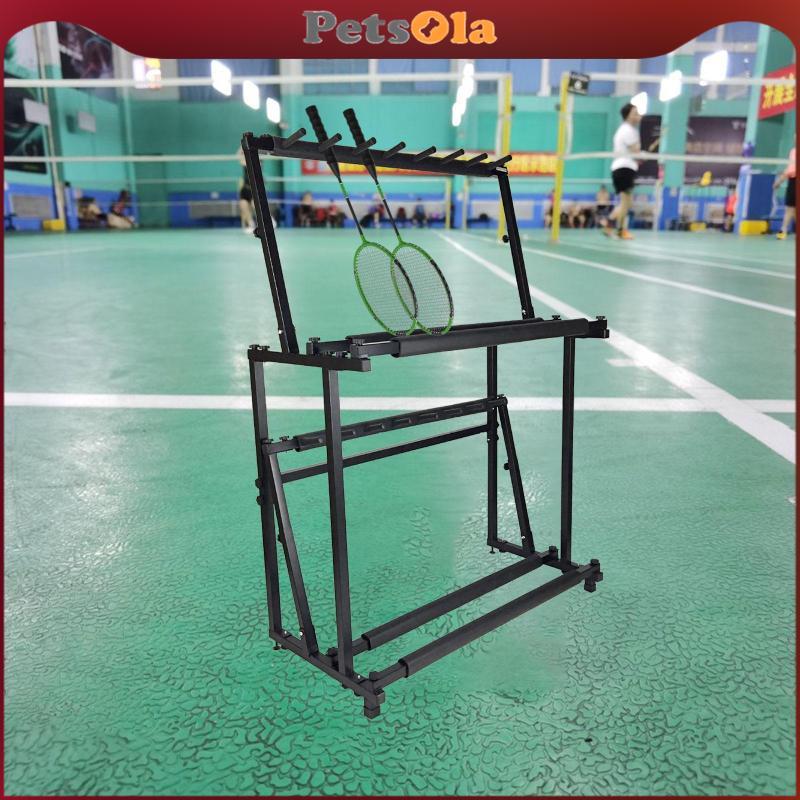 [PETSOLA] เทนนิสแรคเก็ตรายครองแบบพับได้ 2 ชั้น จากไม้ สำหรับจัดเก็บอุปกรณ์ - รูปที่ 5