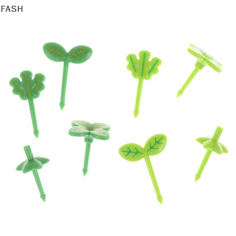 FASH 8 ชิ้นผลไม้ Vork Tandenstoker Bladeren Salade Tiny Vork Mini เค้ก Picks สําหรับเด็ก REXX