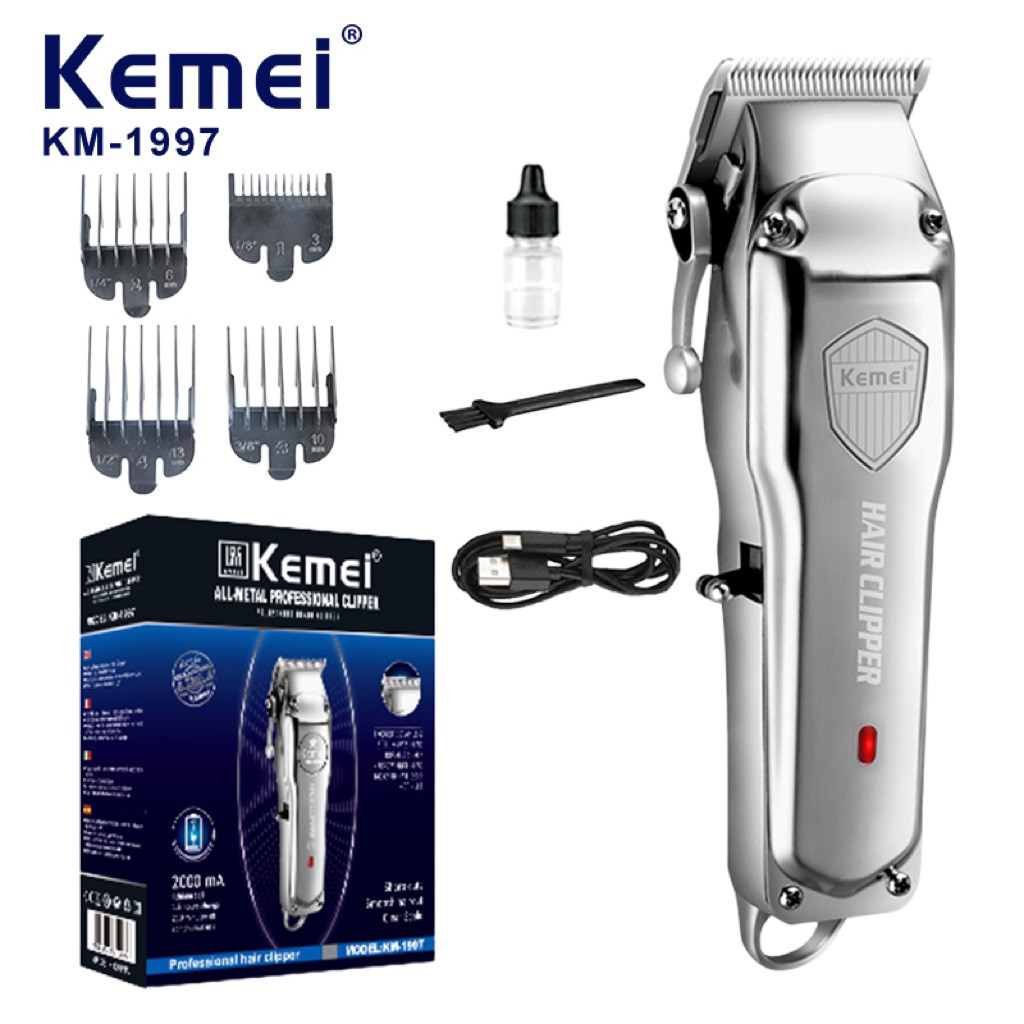 Kemei ปัตตาเลี่ยนตัดผม แต่งลาย วัสดุแข็งแรงทนทาน km-1997 ของแท้100%