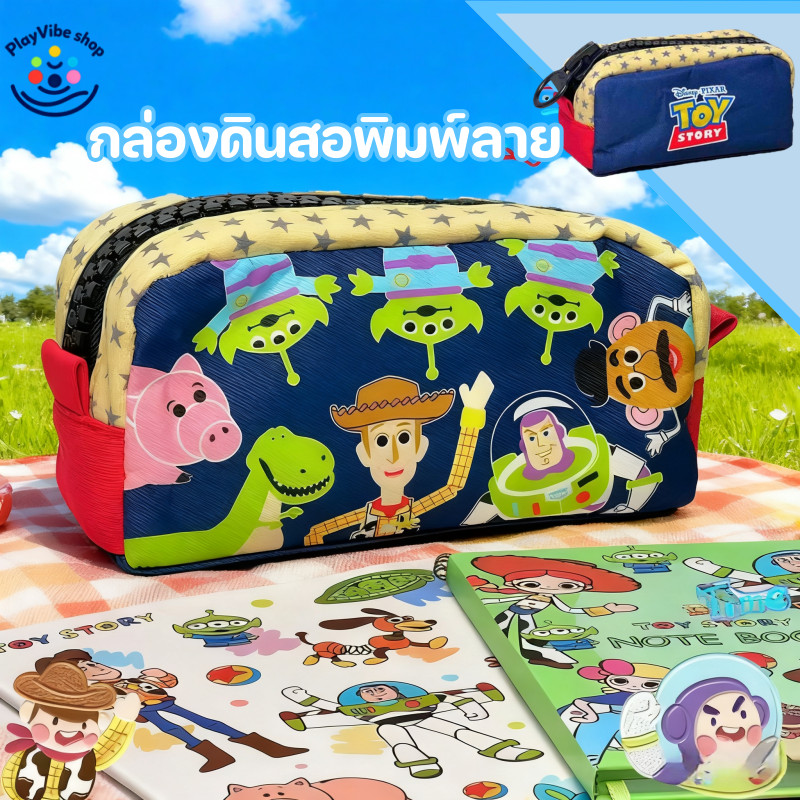 กล่องดินสอพิมพ์ลายซิปขนาดใหญ่สไตล์อินส์ กล่องดินสอใส่เครื่องเขียนลายการ์ตูนนักเรียนความจุขนาดใหญ่