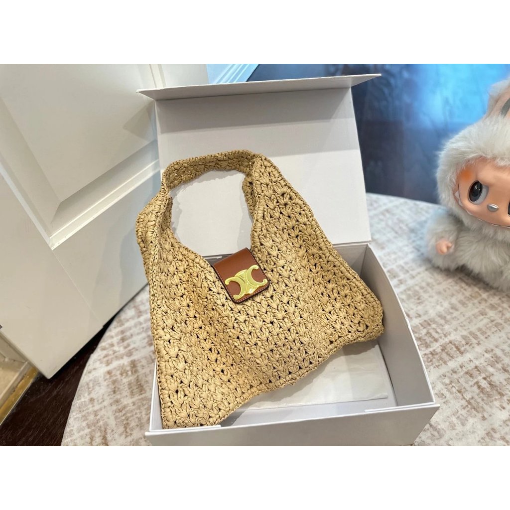 CELINE CELINE กระเป๋าโท้ตฟาง