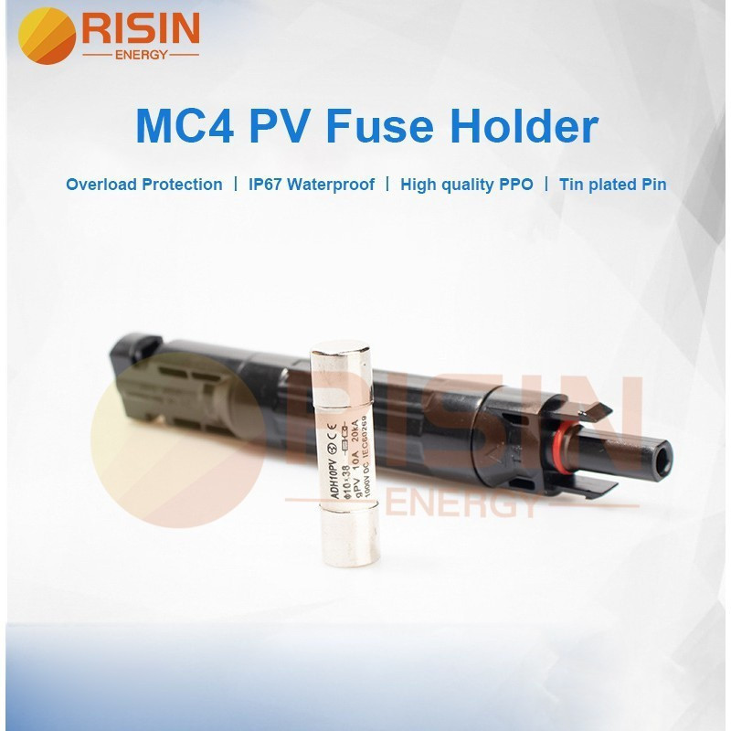 Risin จัดส่งฟรี 1000V ฟิวส์พลังงานแสงอาทิตย์เชื่อมต่อชายและหญิงปลั๊ก MC4 ที่รองรับ 30A 10x38 มม.ฟิวส