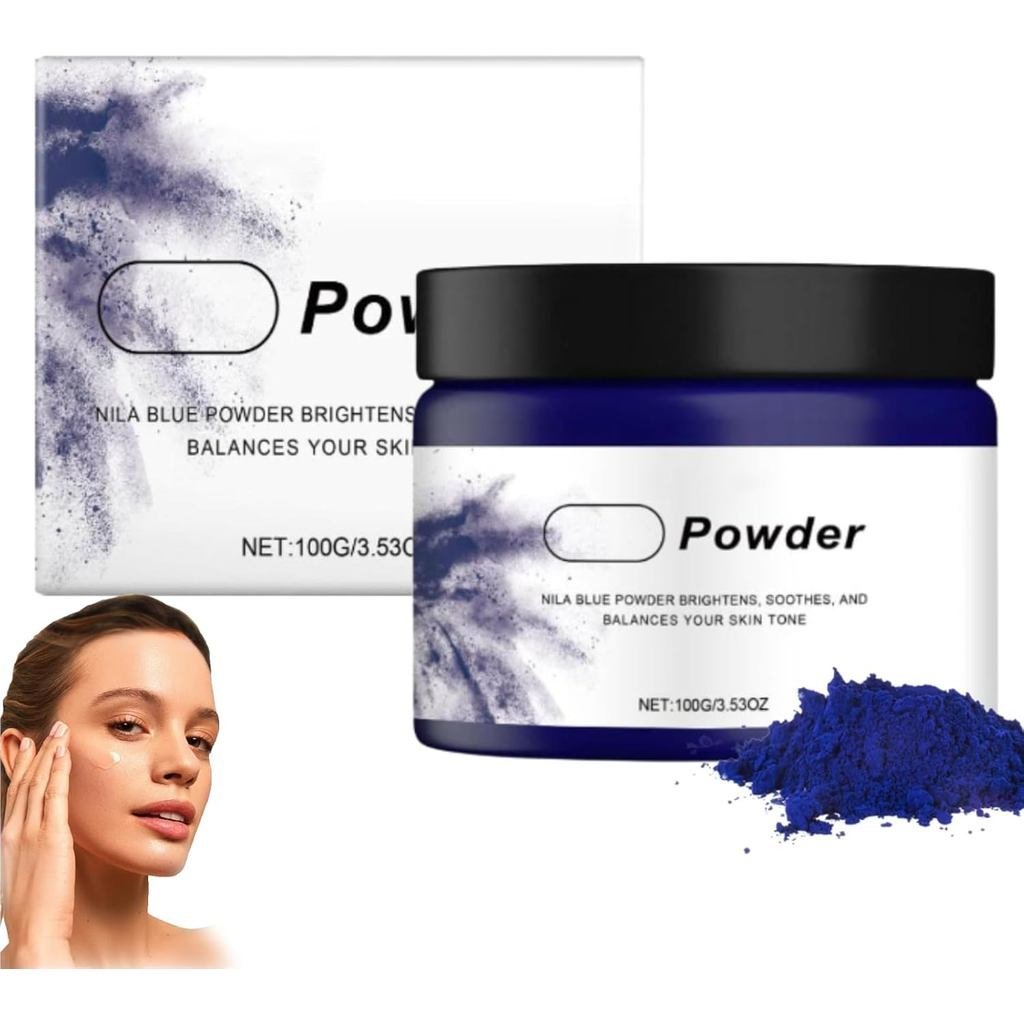 Indigo Moroccan Blue Pink 100g Moroccan Indigo Powder ปรับสีผิวให้กระจ่างใสกระชับผิว Pore Reduction 