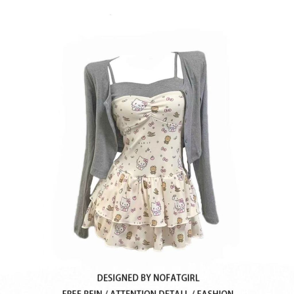 Sweet Spice Girl Dress พิมพ์ชุดพอง