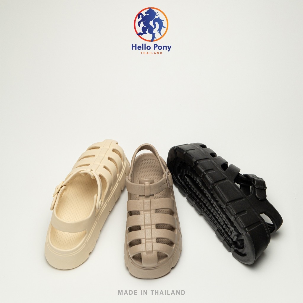 Hello Pony รุ่น MHM4012 รองเท้าแตะ แบบรัดส้น แฟชั่น สำหรับผู้หญิง รองเท้าลำลอง รองเท้ายางeva สวมใส่สบาย