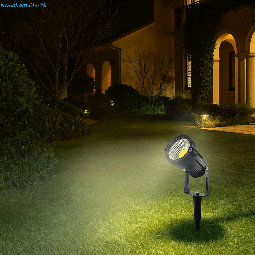 SEVENHOME3E ไฟสนามหญ้า LED, 3/5W Aluminium Landscape Spike สปอตไลท์, Greening Light ความสว่างสูงประห
