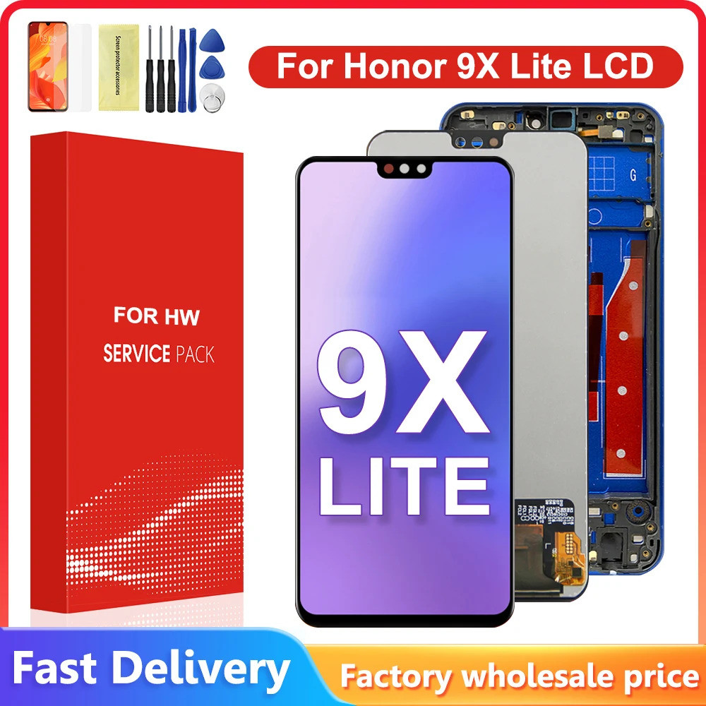6.5 สําหรับ Honor 9x Lite Lcd Jsn-l21, Jsn-l22, Jsn-l23 จอแสดงผลหน้าจอสัมผัสสําหรับ Honor 9x Lite จอ