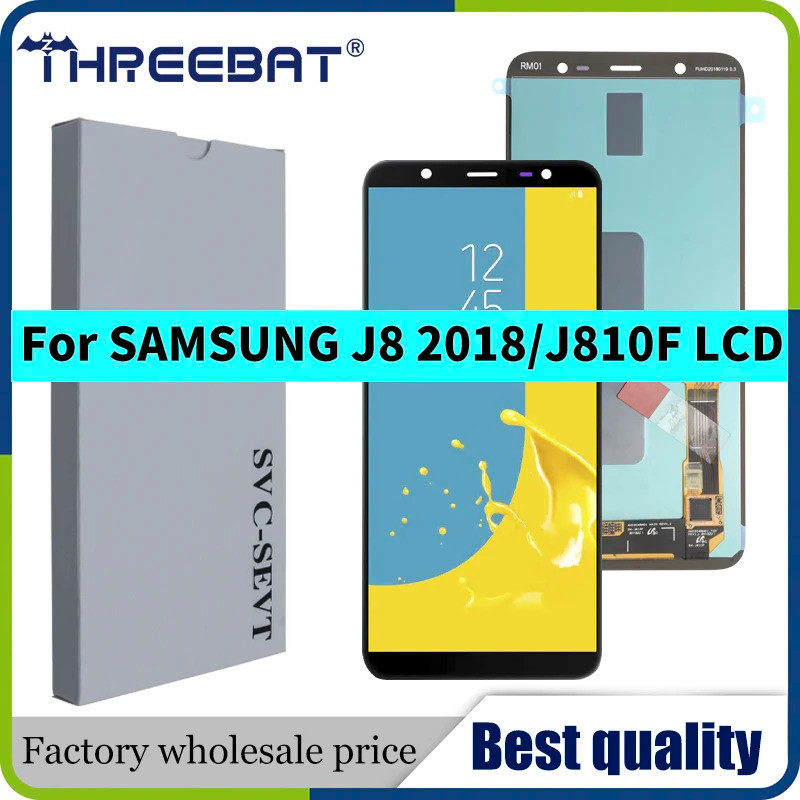 6.0 Super Amoled Lcd สําหรับ Samsung J8 2018 จอแสดงผลหน้าจอสัมผัสสําหรับ Samsung J810 J810f Sm-j810m