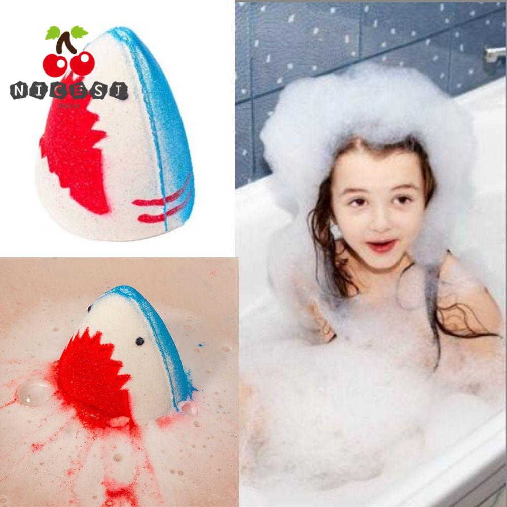 NICESI Jaws Bath Bomb, Sea Animal Bubble Bath Bombs Shark Pattern Shark Bath Bomb, Natural Cute Colo