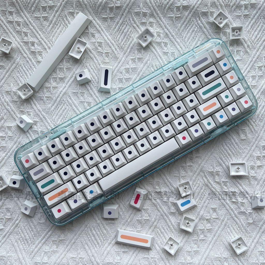 GMK DOTS Dot Keycap PBT Sublimation Original Factory High Small Full Set สไตล์มินิมอลชนิดบรรจุกล่อง 