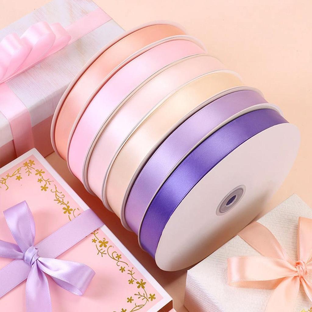 ริบบิ้นผ้า เนื้อผ้าซาติน กว้าง 2 ซม. ริบบิ้นทำดอกกุหลาบ ริบบิ้นสำหรับตกแต่งของขวัญและประดับสิ่งของต่างๆ อุปกรณ์DIY - รูปที่ 6