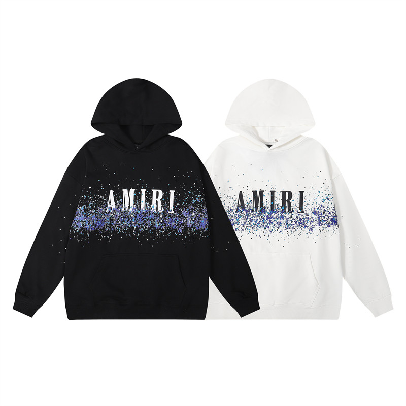 เสื้อกันหนาวฮูดี้ AMIRI ลายพิมพ์ แขนยาว ทำจากผ้าฝ้ายแท้