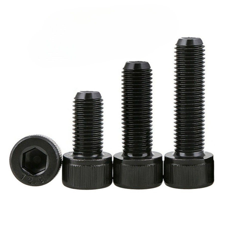 น็อต สกรู หัวจม 6 เหลี่ยม เหล็กแข็ง 12.9 เกลียวมิล / Hex Socket Head Cap Machine Screw 12.9 Grade / น็อตดำ หัวจม เกรด 12.9 แข็งพิเศษ สกรูชุบแข็งดำ เกลียวมิล/ สกรูหัวจม ดำ น็อตหกเหลี่ยม น็อตเบอร์ – M3/M4/M5/M6/M8/M10/M12 *L=30-150MM-ZHX-LB-1-MB ราคา ถูกที่สุด ดีลบีเคเค แกลเลอรีภาพที่ 4