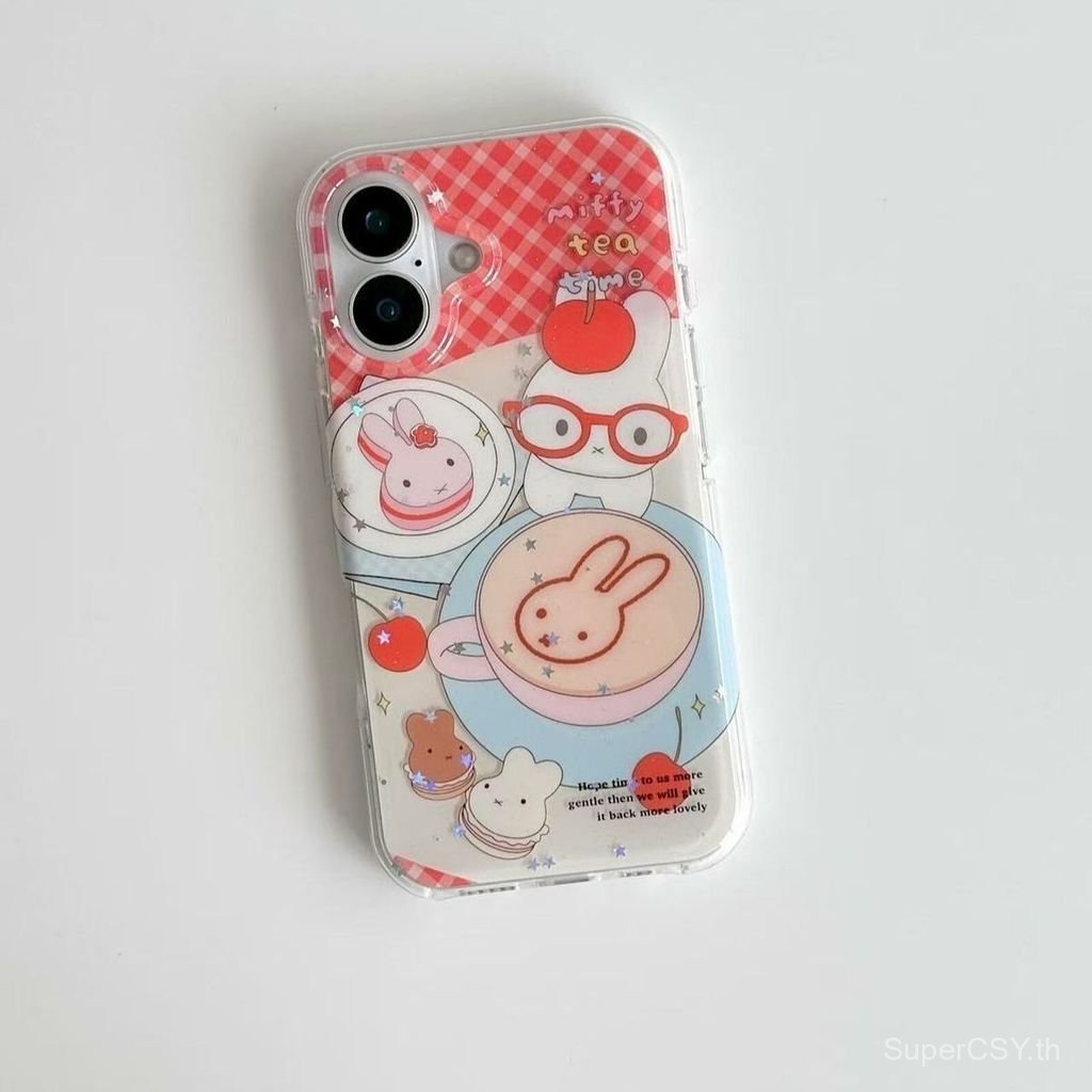 เคสโทรศัพท์เหมาะสําหรับiPhone 7 8 X XS XR XSMAX 11 12 13 14 15 16 17 Pro max Plus Airขนมหวานกระต่ายS