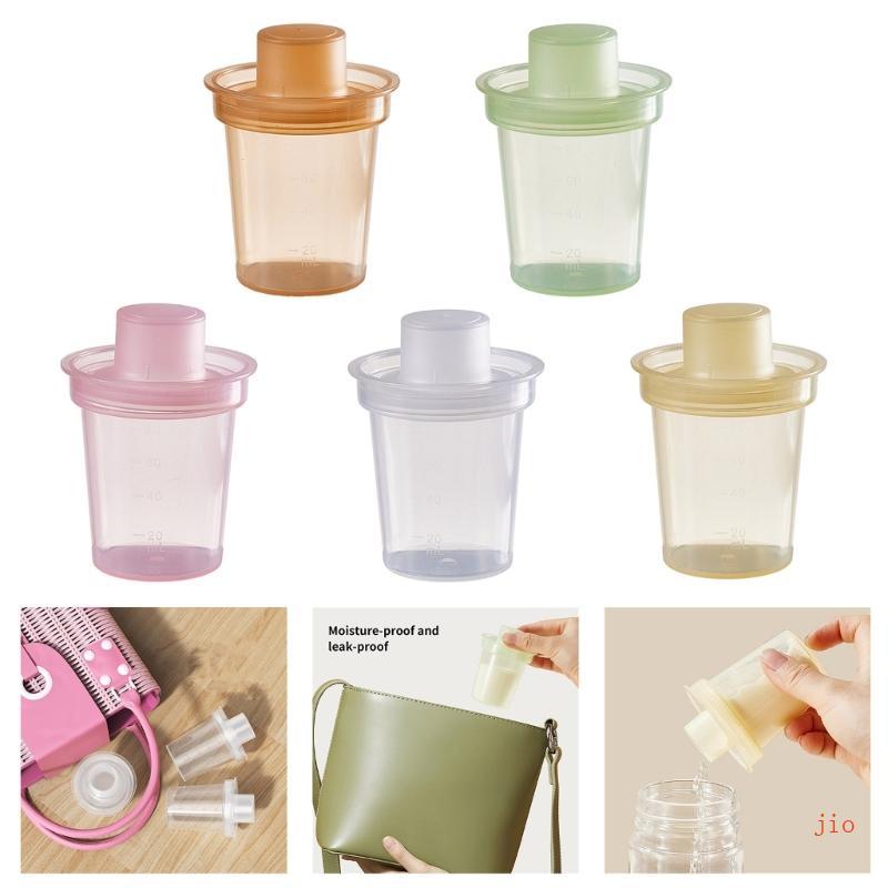 Jio เครื่องจ่ายสูตรแบบพกพา Organiser นมผงกล่องเก็บนมผงคอนเทนเนอร์กล่องสําหรับการเดินทางกลางแจ้ง 80ML