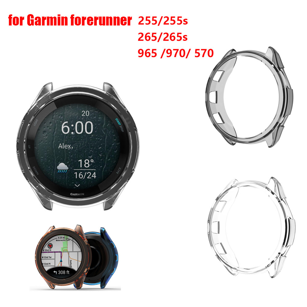 ฝาครอบ TPU โปร่งใสสําหรับผู้เบิกทาง Garmin 970 965 570 165 255 255S 265 265S 245 158 55 Vivoactive 4 5 6 Active 5 Venu 2S 3 3S 4 Venu 2 plus instinct 2 2 2S