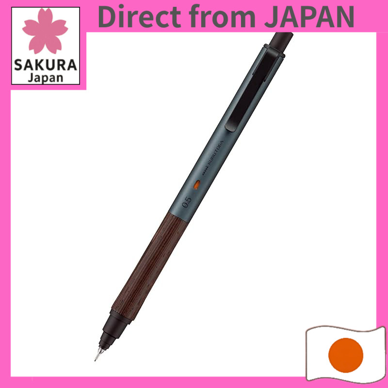 Mitsubishi Pencil Kurutoga Wood Mechanical Pencil 0.5mm Forest Green/Steel Gray M5KW1P.88/M5KW1P.23