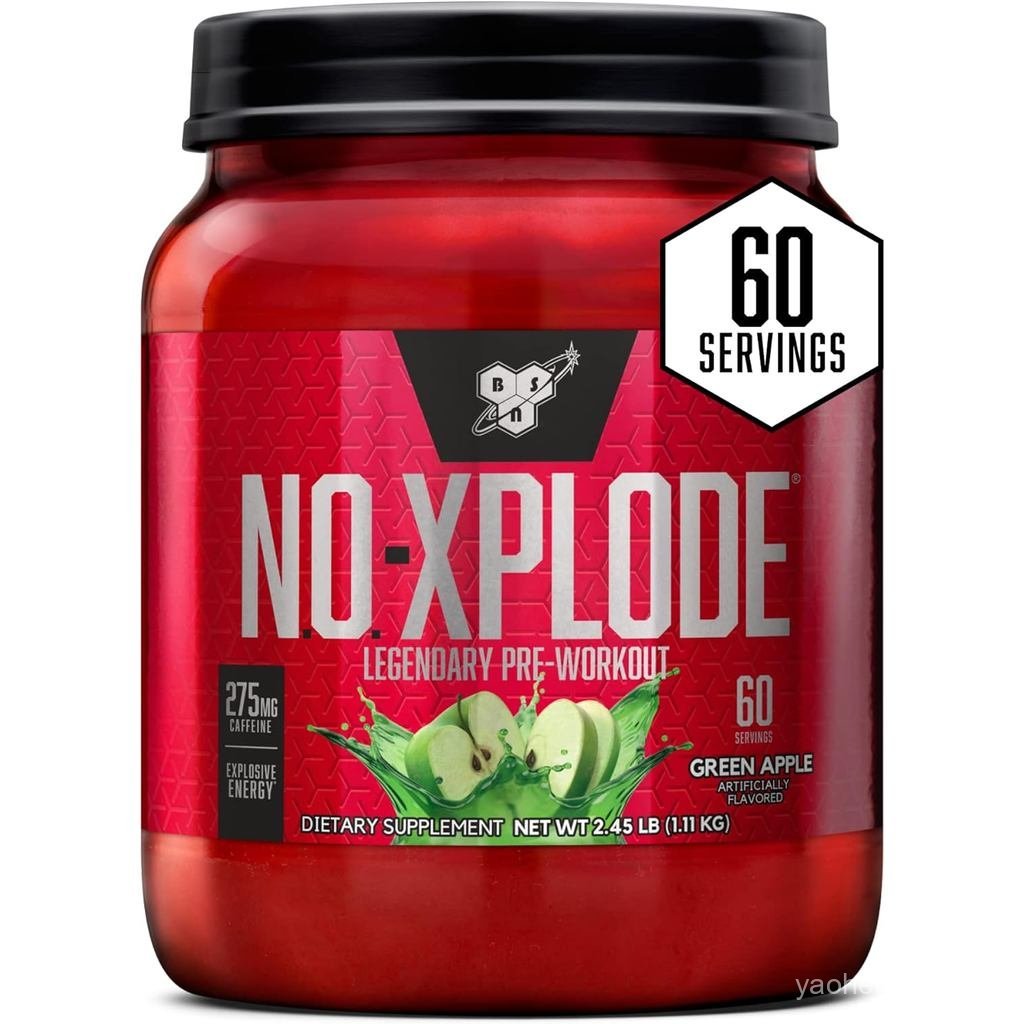 BSN NO-XPLOODE Pre Workout Powder, ขยายพลังงานสําหรับผู้ชายและผู้หญิงที่มี Creatine และ Beta-Alanine