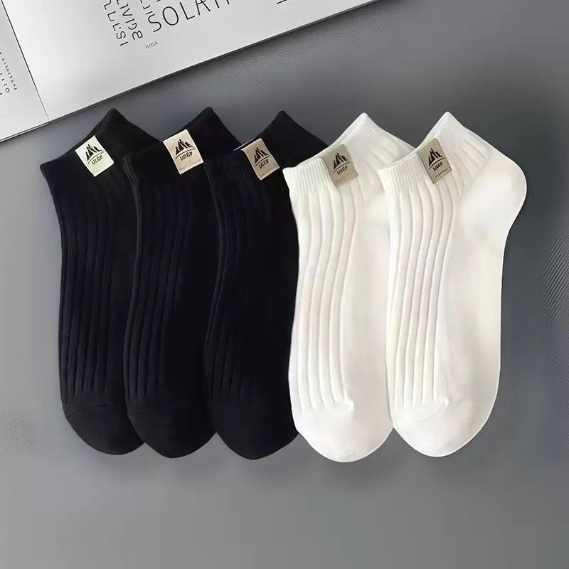 SY SHOP899 [ซื้อ 10คู่ แถม 10คู่] ถุงเท้าแฟชั่น ถุงเท้าสีพื้ ข้อสั้น ใส่ได้ทั้งหญิง-ชาย พร้อมส่ง