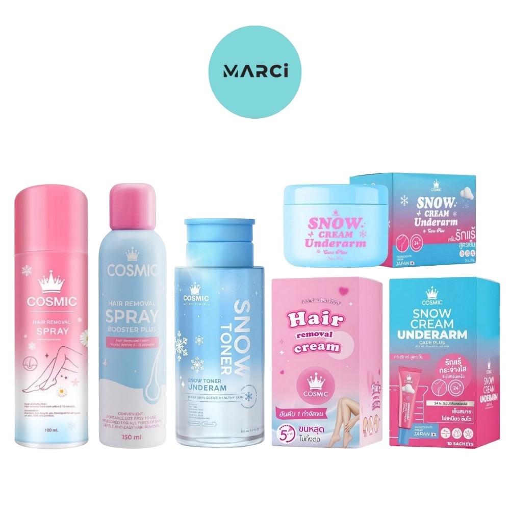 [เลือกสินค้า] Cosmic Hair Remover คอสมิค มูสกำจัดขน / Snow Cream ครีมบำรุงใต้วงแขน / โทนเนอร์ผิว อ่อนโยน สบายผิว