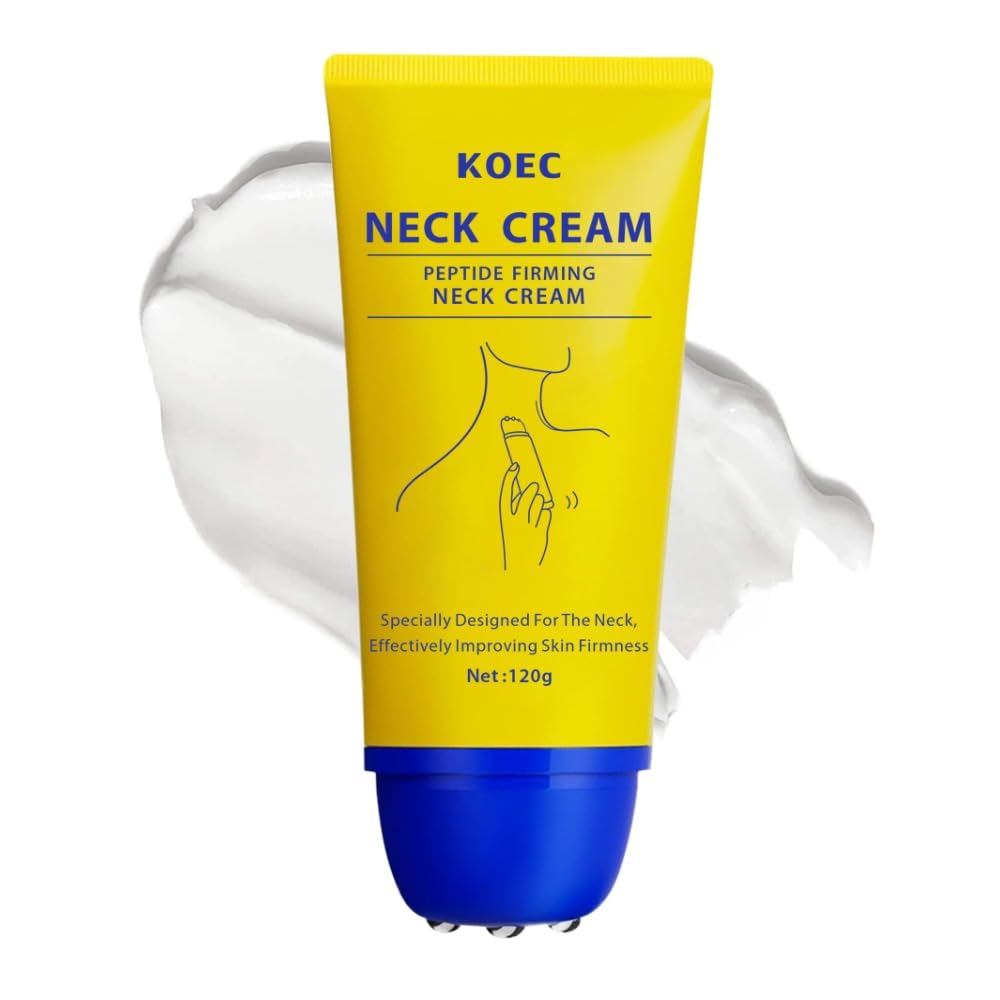 KOEC คอเปปไทด์กระชับด้วยลูกกลิ้งนวด,Hydrating & Tightening & Lifting คอ Silky Texture สําหรับ Crepey