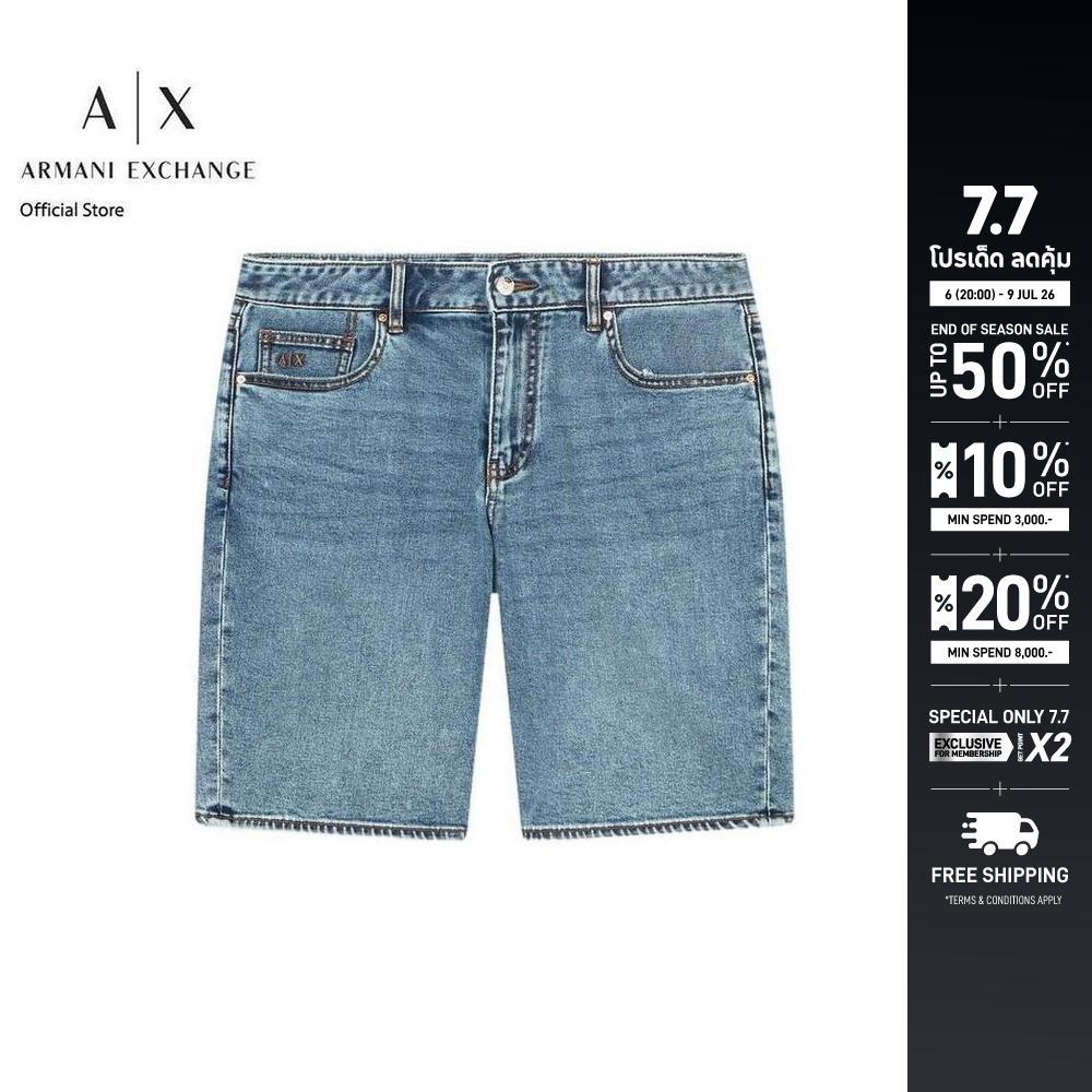 Armani Exchange กางเกงขาสั้นผู้ชาย รุ่น XM000073-AF24465-MB001 สีฟ้า