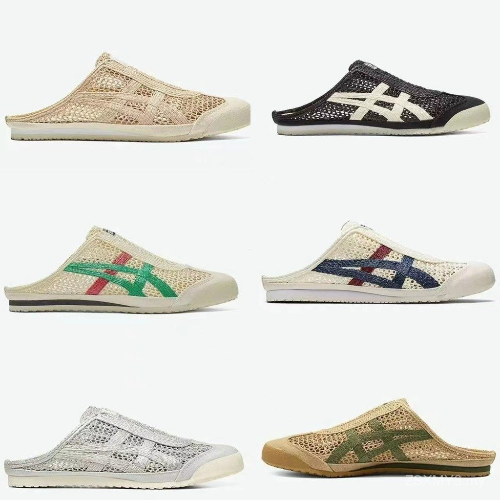 รองรับ dqiwtigersabotst7u Breathable onitsukastyle รองเท้าลําลอง Unisex รองเท้าแตะครึ่งสาย66Same oni
