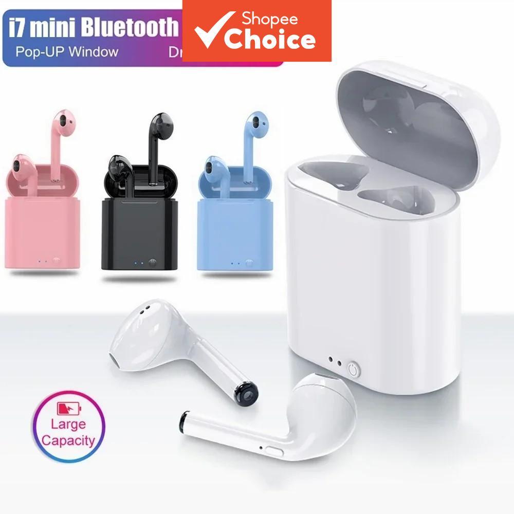 I7Mini หูฟัง TWS Bluetooth 5.1 หูฟังไร้สายชุดหูฟัง 9D สเตอริโอหูฟังกันน้ําเพลงใช้ทุกวัน Travel Commu