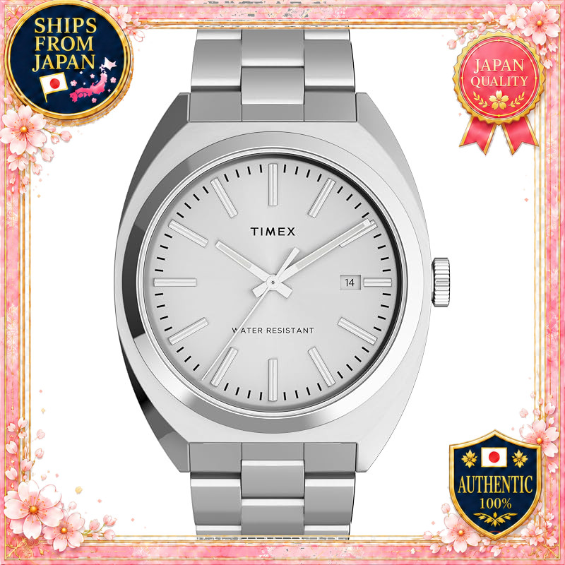 TIMEX Milano XL Watch Quartz 5ATM Water Resistant Mineral Glass Silver Dial TW2U15600 Men's