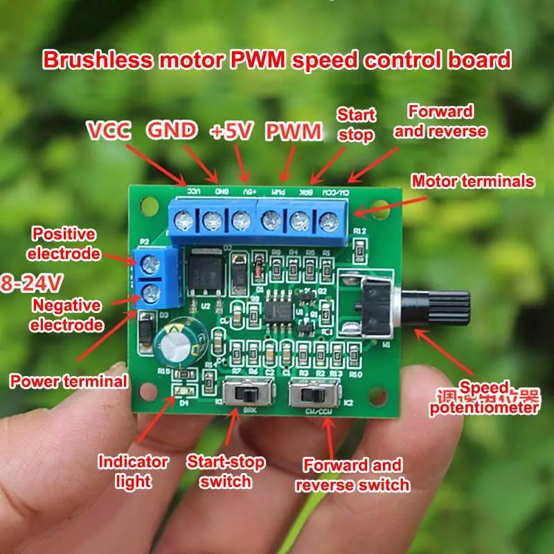 Berrybury DC12V 20-30W brushless DC มอเตอร์ควบคุมความเร็วพร้อมไดรฟ์มอเตอร์ไร้แปรงถ่าน PWM ควบคุมความเร็วใหม่