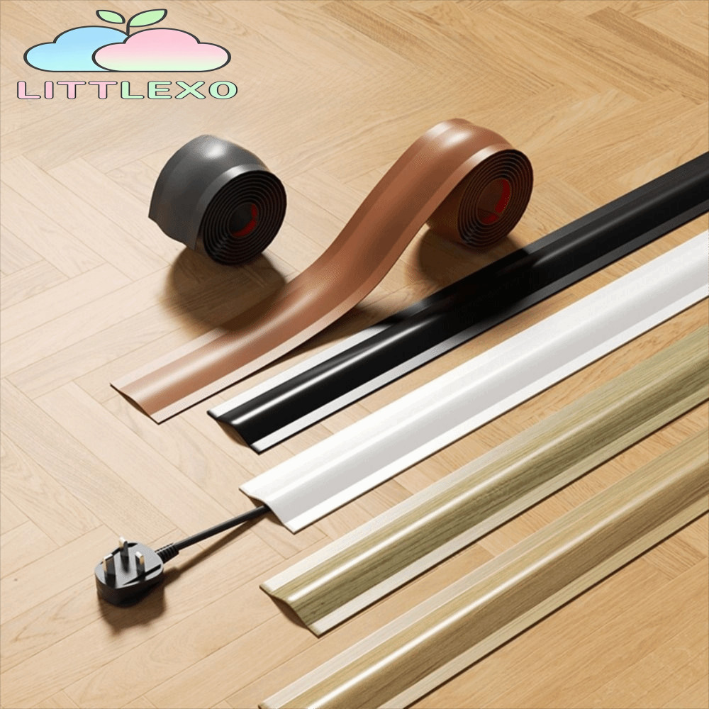 LITTLEX ฝาครอบสายไฟ, ฝาครอบสายไฟแบบนุ่มทนทาน, สายไฟ PVC แบบมีกาวในตัวคุณภาพสูง Hider Home