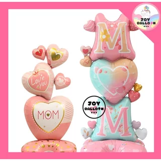 ลูกโป่งวันแม่ Love Mom (ส่งเร็วจากกรุงเทพ) ขนาดใหญ่ ตั้งพื้นได้ ลูกโป่งบอกรักแม่ ของขวัญวันแม่ Happy Mother Day ลูกโป...