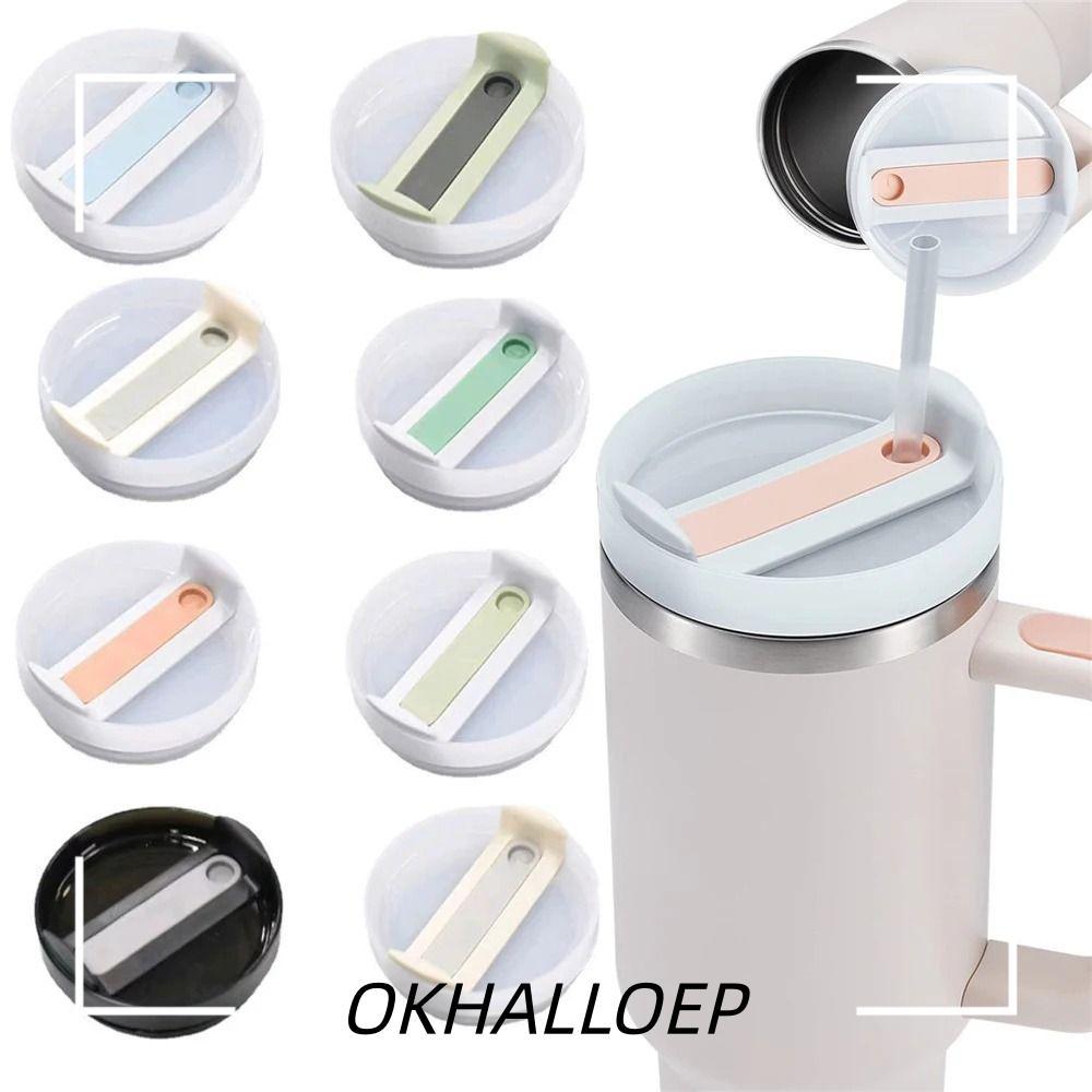 IOKHALLO 1 ชิ้นหมวกถ้วย, Splash Proof สําหรับฝาครอบขวด Staney 40Oz, ฝาปิดพลาสติกมิเตอร์หลากสี Themos