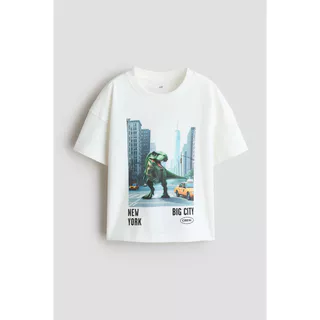 H&M(เอชแอนด์เอ็ม) เสื้อยืดผ้าฝ้ายพิมพ์ลาย เด็กชาย 1353843_2