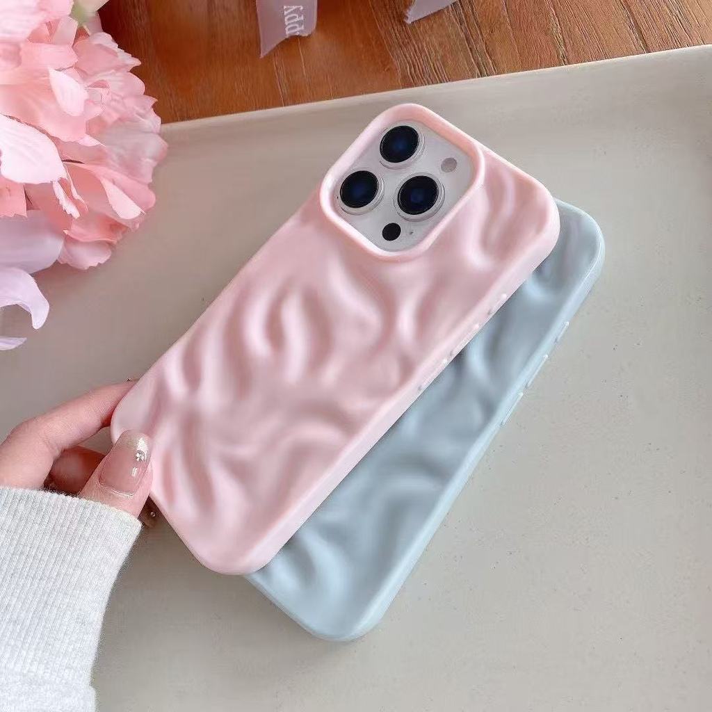 เคสโทรศัพท์เหมาะสําหรับRealme MeteoriteรูปแบบWave Textureพื้นผิวGlossyกันกระแทกเหมาะสําหรับC63 4G/C5