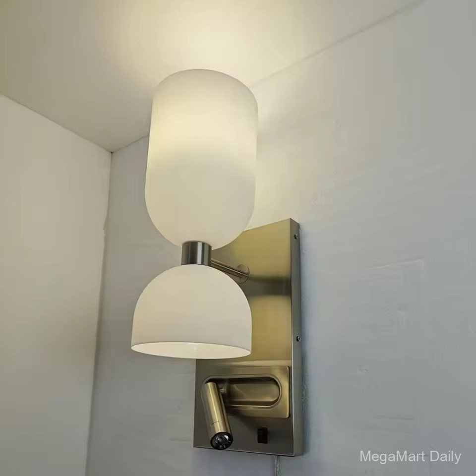 country inn Modern minimalist American-style bedroom led Hotel wall lamp, corridor bedside table lig