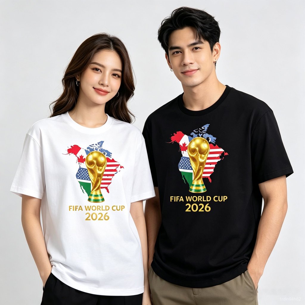 COD ไม่จำกัดเพศ Football Games ถ้วยรางวัล 2D ฤดูร้อน ผ้านุ่ม ใส่ประจำวัน เสื้อกีฬาฟุตบอล เรียบง่ายแล