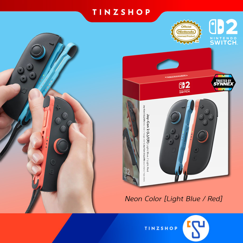 [ส่งด่วน] Nintendo Switch 2 JoyCon 2 Neon ซ้าย-ขวา | จอยคอนของแท้ พร้อมสายคล้อง ประกัน Synnex