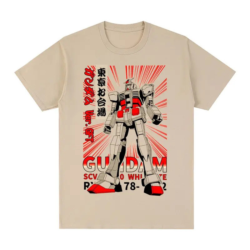 เสื้อยืด กันดั้ม มอฟต์สูท กันดั้ม RX-78-2 Tokyo Odaiba Graphic หลายสีให้เลือก หลายไซส์ S-5XL